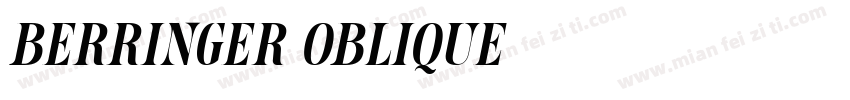 Berringer Oblique字体转换